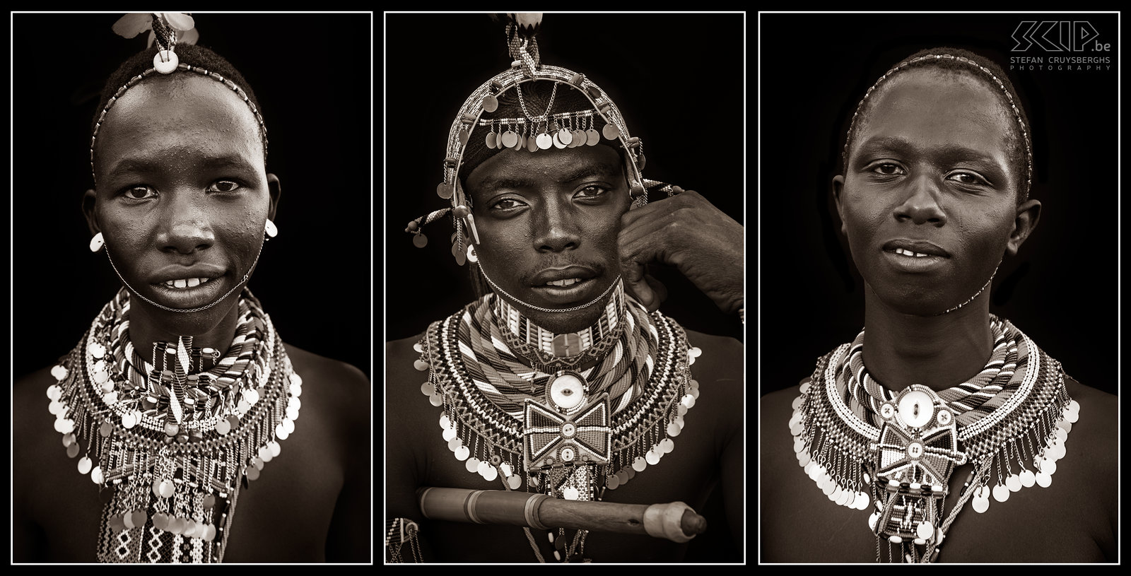 Suguta Marma - Samburu morans Collage of three portraits of our Samburu friends Stefan Cruysberghs